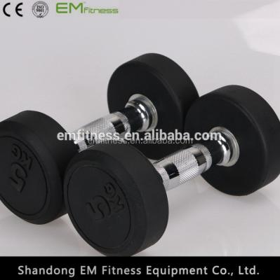 China Bell Anti-Slip Thin Home Yoga Fitness Arm Woman Rubber Coated Dumbbell for sale