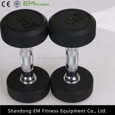 China Gymnasium Anti-Slip Equipment China Dezhou Rubber Dumbbells for sale