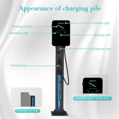 China 22KW EVbase Wall Mount Wallbox EV Charging Station 76*51*42 for sale