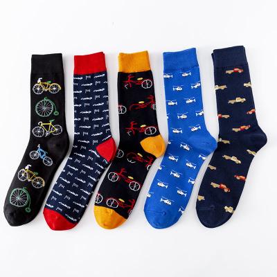 China 2020 Sustainable Luxury Tube Bicycle Socks Men's Custom OEM Cotton Sock Knitted Crew Socks Fast Delivery Hot Selling Design for sale