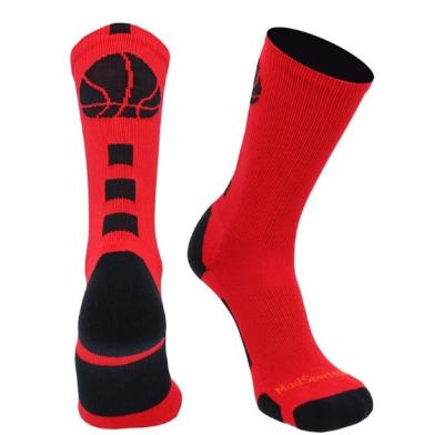 China OEM Elite Crew Basketball Sock Breathable Colorful Custom Sports Anti-skid Towel Unisex Sports Sock Tube Thicken for sale