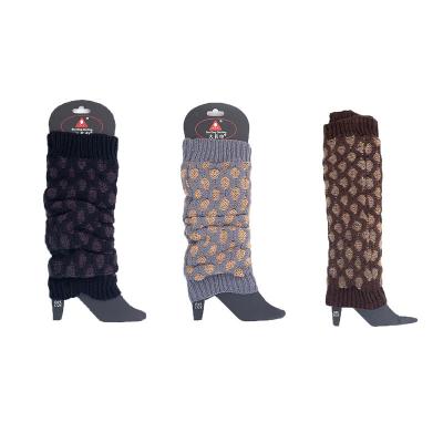 China New Warm Dress Warmer Two Colors Sport Leg Warmers Custom OEM Open Design Knit Original Fashion Winter Long Women's Leg Warmers for sale