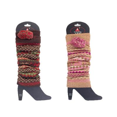 China Dress Bohemian Fashion Leg Warmers Colorful Top Grade Custom OEM Long Open Knit Winter Women's Leg Warmers for sale