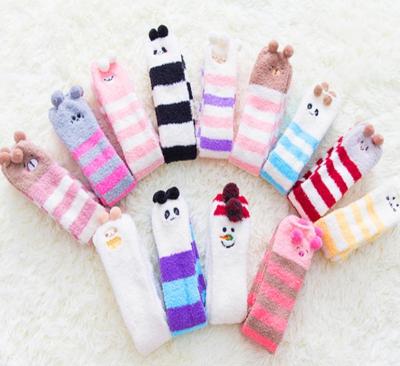 China Cartoon Viable Over The Knee Socks Women Sleep Home Floor Socks Winter Thicker Warm Comfortable Cute Animal Custom for sale