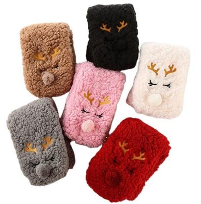 China Lovely Crew Socks Winter Floor Women Crew Socks Fluffy Fuzzy Fuzzy 3D Deer OEM Animal Quality Anti-slip Warm Sleepy Sock Custom Cute for sale