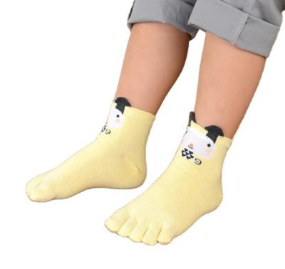 China Breathable Custom Animal Five Toe Kids Socks Knitted OEM Cute Crew Sock Cotton Tube Cartoon Jacqurd Socks Spring Autumn for sale