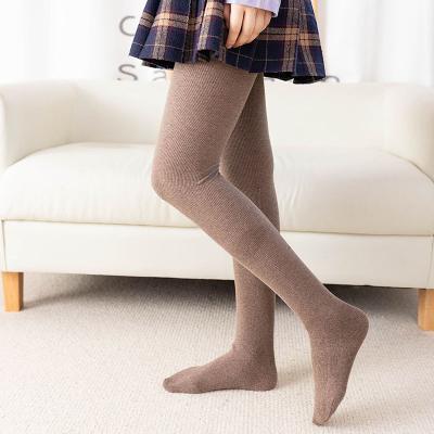 China High Waist OEM Ladies Gaiters Fashion Cotton Rib Simple Breathable Women Pantyhose kntting Good Elasticity Warm for sale