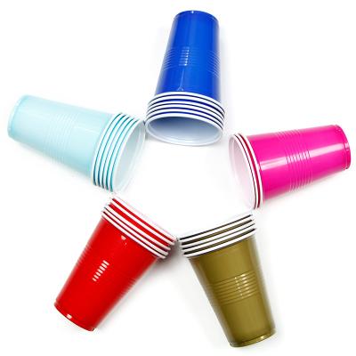 China Hot Selling Cheap Stored Drinks Party 16oz Beer Custom Hard Plastic Stink Cups Disposable Frozen Cups for sale