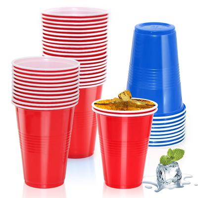 China Stocked Most Popular Double Wall Family Gatherings Party Customized Disposable Plastic Cup Music Festivals 16 Ounce Beer Pong Mug for sale