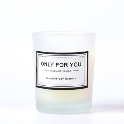 China HOT SELLING Romantic Birthdays Atmosphere Soy Freesia Scented Wax Scented Candles With Glass Box for sale