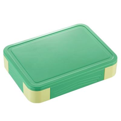 China 2023 Portable New Product Rectangle Bento Box Fashion Plastic Lunch Box Compartments Freshness Storage Lunch Box for sale