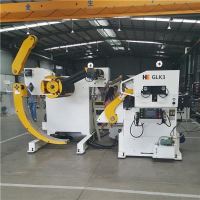 China With CE certificate automatic hydraulic 3 in 1 servo driver metal coil uncoiler leveling feeding uncoiling line for car process for sale