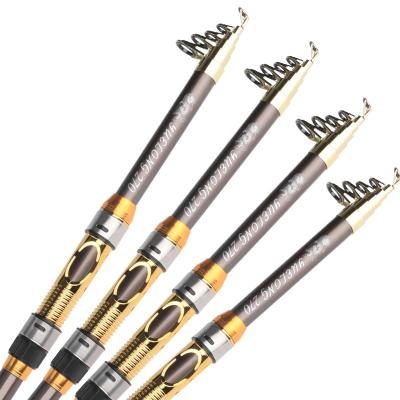 China Boat Phenolic Telescopic Carp Spinning Seawater Rod 2.1m-2.7m Saltwater Surf Epoxy Resin Fishing Rods for sale