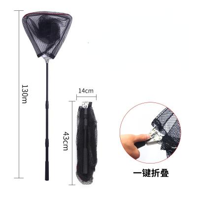 China Custom Cheap Flying Folding Nylon Fishing Tackle Aluminum Alloy Fish Landing Nets for sale