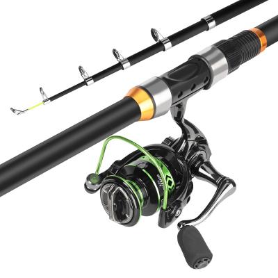 China Outdoor Sports Fishing New Telescopic Spinning Fishing Rod and Combo Reel Tackle Fishing Reel Kit Set Combo Blister Fishing Set for sale