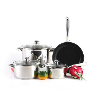 China High Grade Sustainable Insulated Stainless Steel Pots And Pans Casserole Sets With Lids for sale