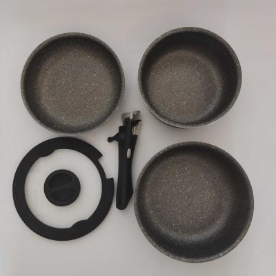 China Viable High Quality Aluminum Pot Pan Masterclass Premium Home Kitchen Cookware Sets for sale