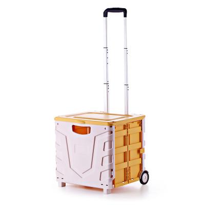 China Foldable Sustainable Factory Direct Trolley For Car Trunk Outdoor Home Storage Box With Wheels for sale