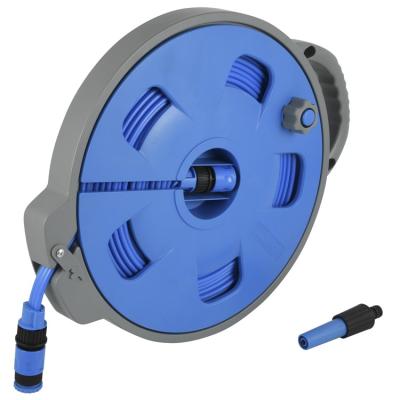 China Factory Direct Wholesale Adjustable Flat Water Hose Reel Plastic Retractable Garden Tools for sale