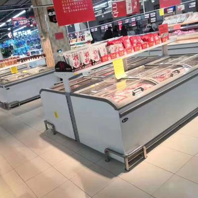 China Single-temperature Supermarket Commercial Large Capacity Deep Chest Freezer Equipments With Sliding Glass Door for sale