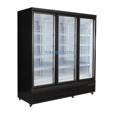 China Upright Single-temperature Beer Glass Wine Refrigerator Showcase Slim Door Bar Fridge Refrigerator Equipments for sale