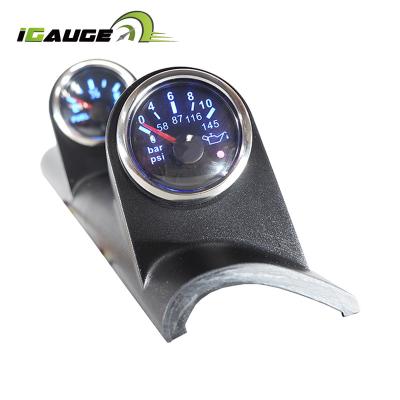 China In-Dash Plastic Holder 52mm Black Auto Car Lug Meter Meter Measuring Holder Cup For Measuring Two for sale