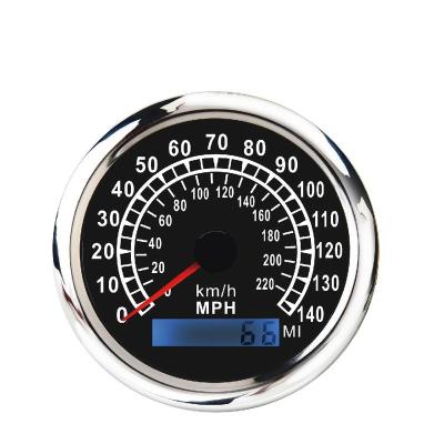 China Electric Gauge 85mm GPS Tachometer Mile M/H Double M/H Double Level Display for sale