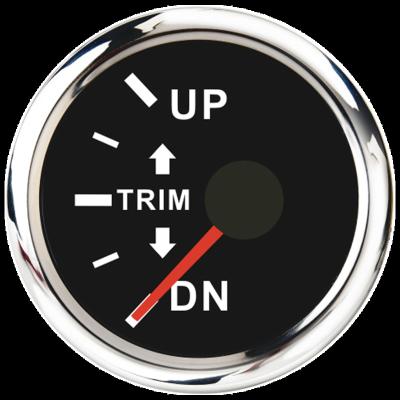 China White Gauge 52mm Face Black LED Trim Level Gauge For Marine And Auto for sale