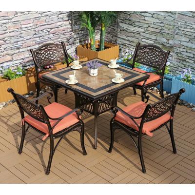 China Foshan modern luxury furniture aluminum garden outdoor table and chairs outdoor furniture for sale