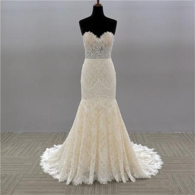 China Designer Luxury White Lace Anti-Static Sequins Maxi Women Bridal Ball Gown Off The Shoulder Wedding Dress Gowns for sale