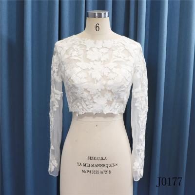 China 2020Elegant Lace Pattern Wedding Dress Wedding Anti-static Jacket for sale