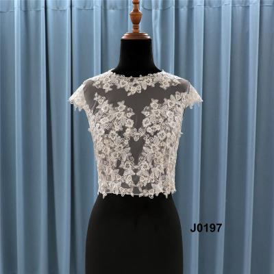 China Detachable anti-static ivory lace cape for sale