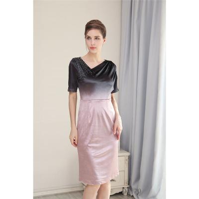 China Chinese Supplier Anti-static Types Chiffon Six Off The Shoulder Blue Pink Bridesmaid Dress for sale