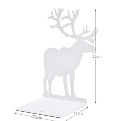 China Book Storage Stationery Christmas Reindeer Metal Bookend Set Book 2 To Stop Customized Bookstore Gifts for sale