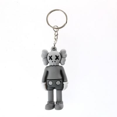 China 3D Key Chain Cardboard Figure Keychain PVC Silicone Anime Dolls Key Chain Bags Hanging Accessories Promotion Gift for sale