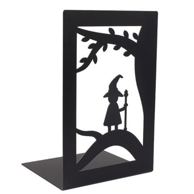 China Stationery Mystery Series Iron Book Stopper Custom Design Metal Book End Stand Desktop Magical Forest Little Witch Fantasy Stationery Gifts for sale