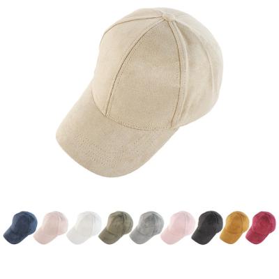 China DDA2338 Winter Solid Color Sports Hat COMMON Women Custom Men Logo Blank Dad Hats Autumn Refine Suede Baseball Caps for sale