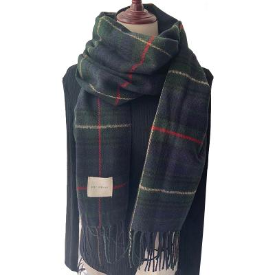 China EE559 50*200cm Solid Colors Soft Soft Warm Women Check Tassel Scarf Faux Cashmere Wool Touch Autumn Winter Buffalo Knitted Plaid Scarves for sale