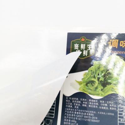 China Food Private Labeling Food Sticker Waterproof Fully Stocked Adhesive Paper Roll for sale