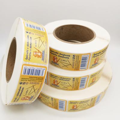 China Cheap Price Customizable Yellow Color Label Sticker Label Waterproof Sticker Price Self Adhesive for sale