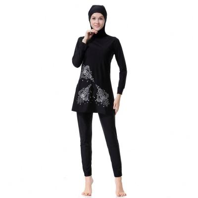 China New retro printing fashion anti-UV Muslim women's swimwear simple swimsuit Anti-UV for sale