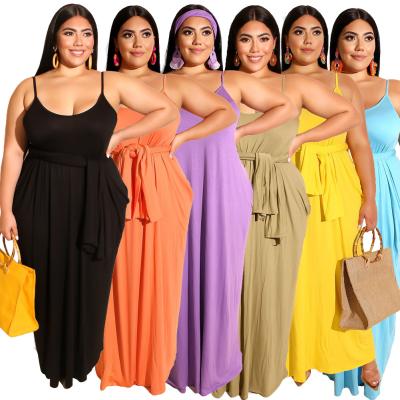 China PZF-YM-8425 2021 Summer Viable Casual Dresses Women Plus Size Dress Dresses With Belt (Including Scarf) for sale