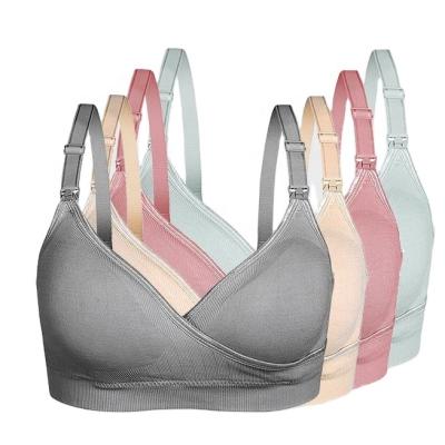 China The Lift Up Comfortable Radiation Protection Women Maternity Apparel No Underwire Maternity And Pregnancy Care Seamless Nursing Bras for sale