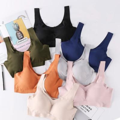 China Wholesale QUICK DRY cotton soft yoga bra factory breathable seamless sports wire free one piece bra for women for sale