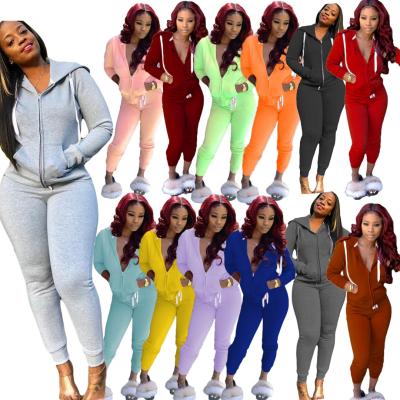 China Other Customized Tracksuit Women Cotton Polyester Blank Jogger Sets Spandex Sports Sweatsuits for sale