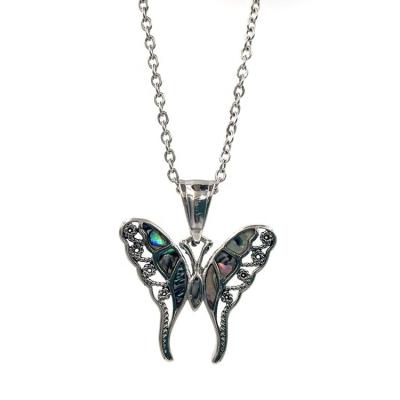 China New Ladies Bling Butterfly Pendants Stainless Steel Butterfly Necklace Lead Free Nickel Free Handmade Pendant for sale