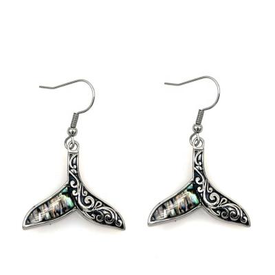 China New Design Stainless Steel Dolphin Lead Free Nickel Free Fish Tail Earrings With Scrollwork Fine Jewelry for sale