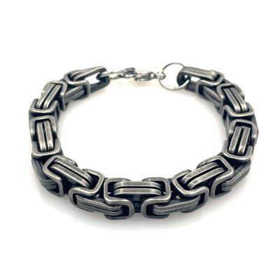 China Fashion Stainless Steel Vintage Chain Bracelet Lead Free Nickel Free Distressed Byzantine Necklace Wholesale 5MM 8MM 10MM 12MM for sale