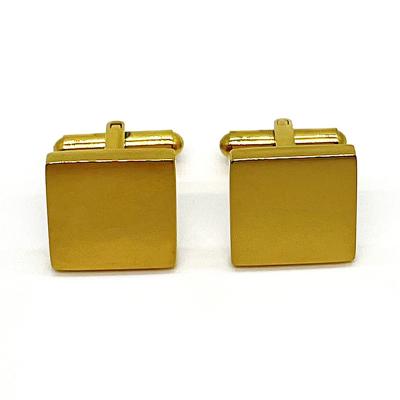 China Single Square Cufflinks High Polish Finish Stainless Steel Cuff Link for sale