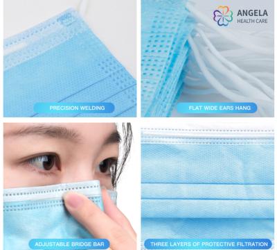 China Hot Selling Disposable Face mask Surgical Disposable Face Mask For Adult and Children Corona Virus for sale